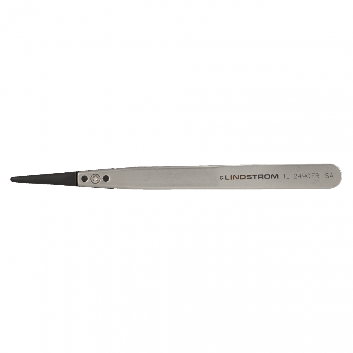 Lindström 碳纖維塑膠可更換尖端 ESD 安全鑷子 249CFR 型，帶有厚、斜面和堅固的尖端 TL249CFR-SA - 商品圖 2